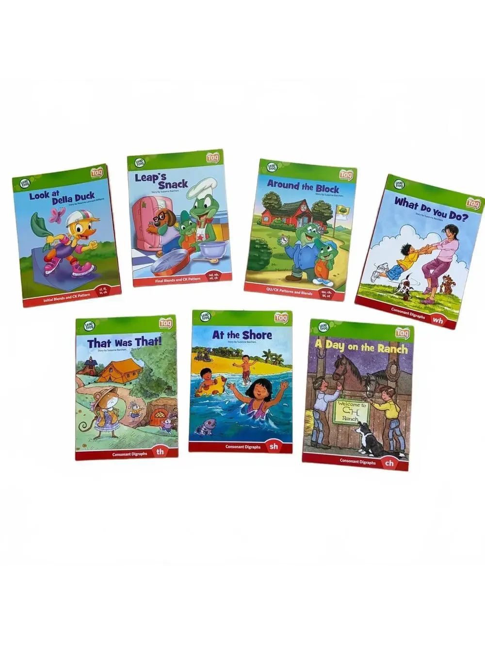 Leapfrog Tag Learn to Read Book Set 3 Consonant Sounds 4-7 Years Complete EUC
